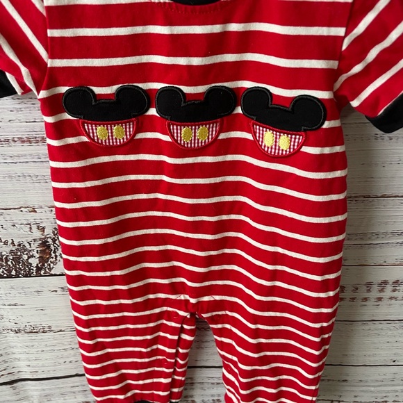 Three Sisters // Striped Mickey Mouse Romper - Picture 2 of 3